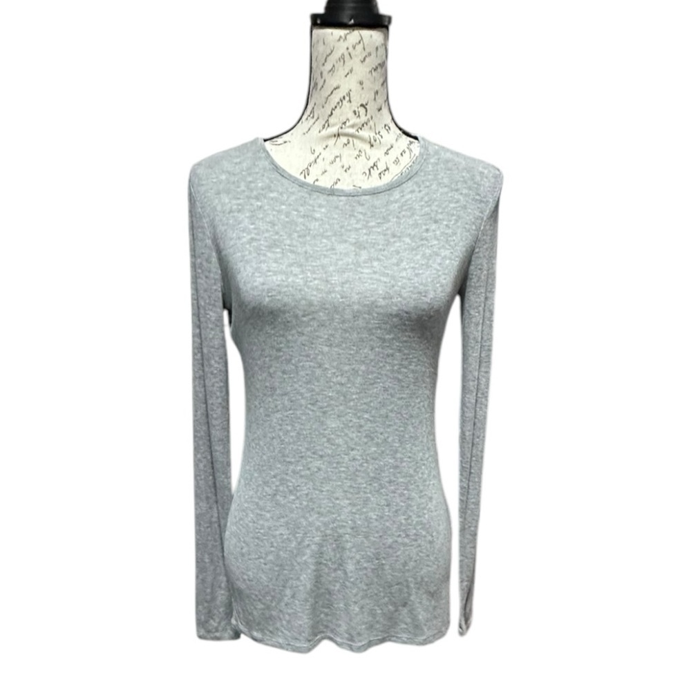WHBM Everyday Soft Gray Long Sleeve T-shirt Size XS
